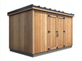 Gartenhäuser aus Holz ca. 220 x 180 x 210 cm - Naturbraun und Anthrazit - Doppelflügeltür - Modernes Gerätehaus
