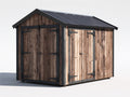 Gartenhäuser aus Holz ca. 250 x 220 x 225 cm - Dunkelbraun und Anthrazit - 2 Doppelflügeltüren - Rustikales Gerätehaus
