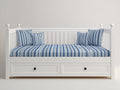 Schlafsofa aus Massivholz und Holzwerkstoff 203 x 96 x 100 cm Weiß für Gästezimmer - Tagesbett mit 2 Schubladen