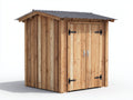 Gartenhäuser aus Holz 180 x 140 x 210 cm - Naturbraun - Gerätehaus mit Doppeltür und Satteldach