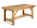 Gartentisch aus Holz 180 x 90 x 75 cm - Naturbraun - Rechteckiger Landhausstil mit verstärktem Gestell